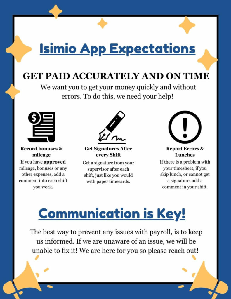 Isimio App Expectations